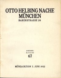 Otto Helbing Nachf.: Auktionskatalog 67: (Umschlag)