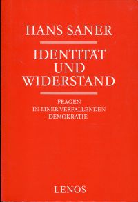 Saner, Identität und Widerstand. (Umschlag)