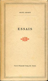 Ernst, Essais. Band 1. (Umschlag)
