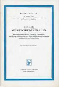 Haffter, Kinder aus geschiedenen Ehen. (Umschlag)
