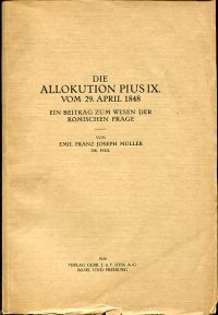 Müller, Die Allokution Pius IX. vom 29. April 1848. (Umschlag)