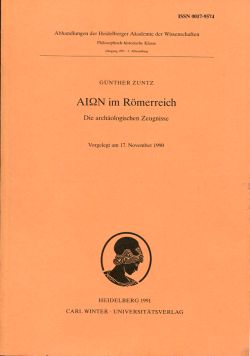 Zuntz, Aion im Römerreich. (Einband)