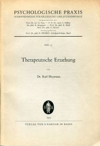 Heymann, Therapeutische Erziehung. (Umschlag)