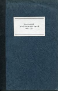 Rüegg, Marburger Hochschulgespräche 1946 - 1947. (Umschlag)