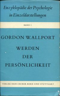 Allport, Werden der Persönlichkeit (Umschlag)