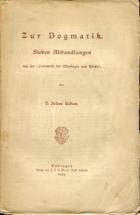 Kaftan, Zur Dogmatik. (Umschlag)