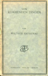 Rathenau, Von kommenden Dingen. (Umschlag)