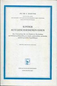 Haffter, Kinder aus geschiedenen Ehen (Umschlag)