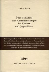 Stern, Über Verhaltens- und Charakterstörungen bei Kindern und Jugendlichen. (Umschlag)