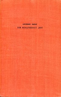Ragaz, Die Bergpredigt Jesu. (Umschlag)