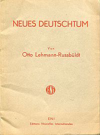 Lehmann-Russbüldt, Neues Deutschtum. (Umschlag)