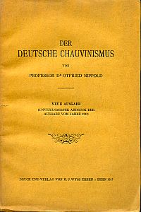 Nippold, Der deutsche Chauvinismus. (Umschlag)