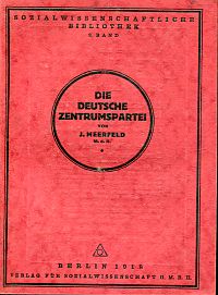Meerfeld, Die deutsche Zentrumspartei. (Umschlag)