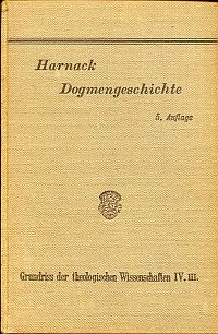 Harnack, Dogmengeschichte. (Umschlag)