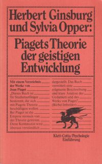 Ginsburg, Piagets Theorie der geistigen Entwicklung. (Umschlag)