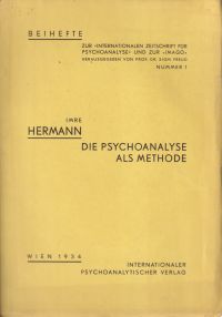 Hermann, Die Psychoanalyse als Methode. (Umschlag)