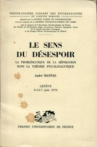 Haynal, Le sens du désespoir. (Umschlag)