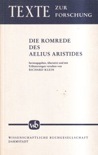 Aristides: Die Romrede des Aelius Aristides. (Umschlag)